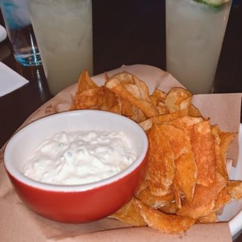 Culinary Dropout - House Potato Chips w/ Famous Onion Dip & Jalapeño Margaritas - New American Near Me - Tucson, Arizona Culinary Dropout - House Potato Chips w/ Famous Onion Dip & Jalapeño Margaritas - New American Near Me - Tucson, Arizona