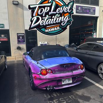 Top Level Detailing - With custom anime-style cell-shaded paint, bold comic lines, and colors that flip between purple and blue like it's got a mood - Auto Detailing Near Me - Waipahu, Hawaii Top Level Detailing - With custom anime-style cell-shaded paint, bold comic lines, and colors that flip between purple and blue like it's got a mood - Auto Detailing Near Me - Waipahu, Hawaii
