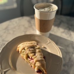 Ginger Snap Patisserie - Cranberry orange scone and coffee