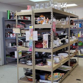 HAAM Resale Shop - Glassware and kitchenware section - Thrift Stores Near Me - Humble, Texas