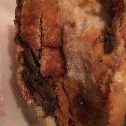 Felton Pizza Deli & Market - Chopped up processed chicken patty inside chicken parmigiana