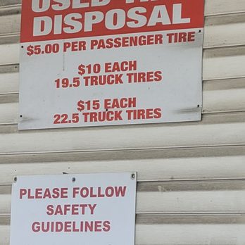 Seffner Tires - Sign clearly states $5 - Tires Near Me - Seffner, Florida