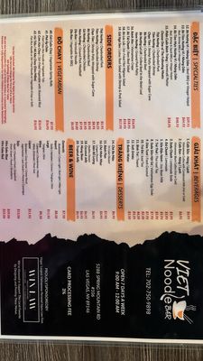 Menu photo 2 Viet Noodle Bar Las Vegas, NV