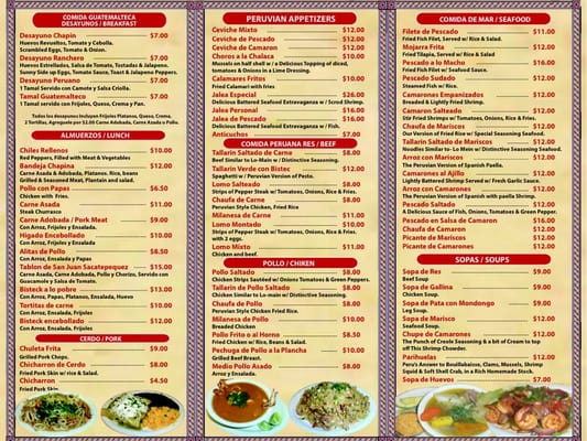 Menu photo 4 Mi Ranchito Stamford, CT