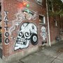 Photo of Tweety and Smoking 8ball Skull Mural