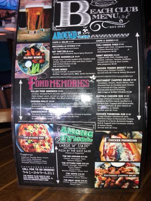 Menu photo 1 The Beach Club Siesta Key, FL Menu photo 1 The Beach Club Siesta Key, FL