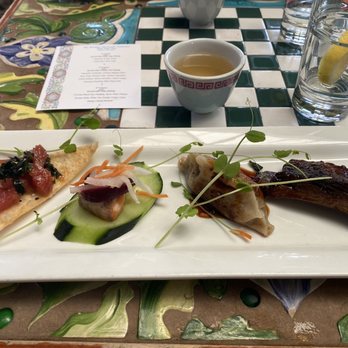 Boulder Dushanbe Teahouse - Tuna won ton, salmon bite, potsticker, rib - Tea Rooms Near Me - Boulder, Colorado Boulder Dushanbe Teahouse - Tuna won ton, salmon bite, potsticker, rib - Tea Rooms Near Me - Boulder, Colorado