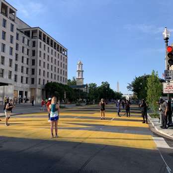 Black Lives Matter Plaza - A portion of the mural - Public Art Near Me - Washington, DC, District of Columbia