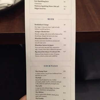 Senia - Drink menu - Cocktail Bars Near Me - Honolulu, Hawaii Senia - Drink menu - Cocktail Bars Near Me - Honolulu, Hawaii
