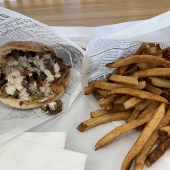 De Babel - Hand-cut fries and Lamb Tikka Sandwich - Mediterranean Near Me - Scottsdale, Arizona