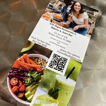 Vegan Monarch Bakery - Menu front - Bakeries Near Me - Winter Haven, Florida