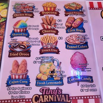 Tiny's Carnival - Menu - Chicken Wings Near Me - San Jose, California Tiny's Carnival - Menu - Chicken Wings Near Me - San Jose, California