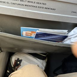 gum on the and trash in the back of the seat.