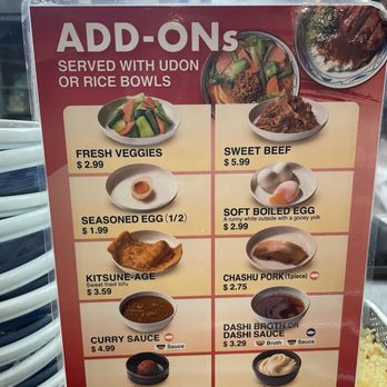 Marugame Udon - Add on menu - Japanese Near Me - San Gabriel, California