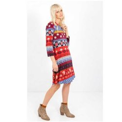 Penelope - Favorecedor vestido de cenefas con tacto "piel de melocotón".