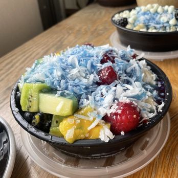 Honour Coffee & Raw Juice - The blue is spirulina. - Coffee & Tea Near Me - Minneapolis, Minnesota