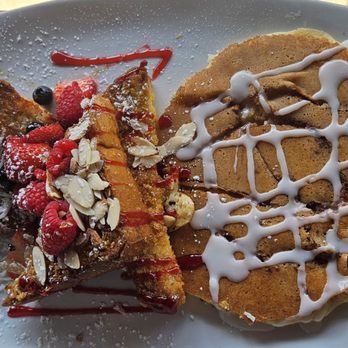 Broken Yolk Cafe - Sweet trio...Definitely recommend since it has a little of everything! - Breakfast & Brunch Near Me - McKinney, Texas