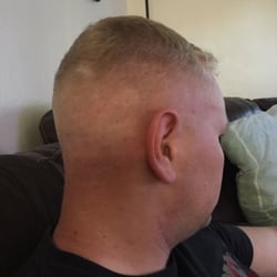 29 Palms Barber Marine Haircut - Bald spot and uneven line
