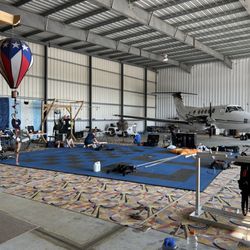 Crystal Coast Skydiving - Inside hangar