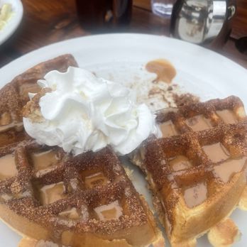 Harbor Cafe - Churro Belgian Waffle - American Near Me - Santa Cruz, California Harbor Cafe - Churro Belgian Waffle - American Near Me - Santa Cruz, California