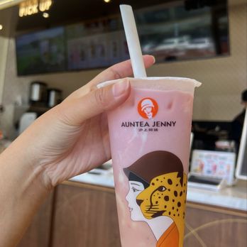 Auntea Jenny - Strawberry Jasmine Fresh Milk Tea Daifuku - Bubble Tea Near Me - San Gabriel, California