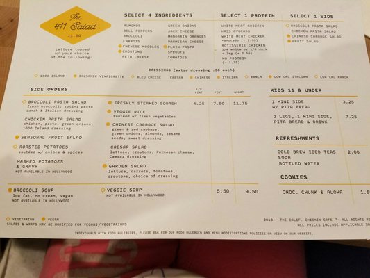 Menu photo 5 Calif Chicken Cafe Northridge, CA