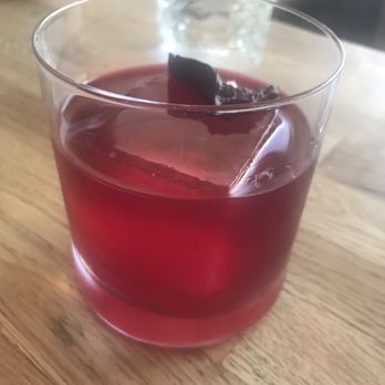 Kali Steak  - Dirty deadbeat:  delish. Very good drink:  reduced beet juice, amaro, mezcal, orange bitters - Steakhouses Near Me - Los Angeles, California