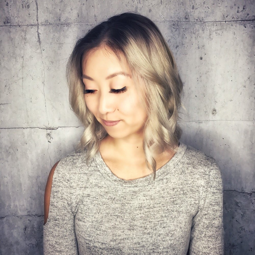 Ashy Blonde with blended shadow root. Ashy Blonde with blended shadow root.