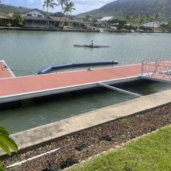 Custom aluminum dock with WPC decking!