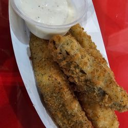 Crust of Independence - Deep fried pickle spears & ranch