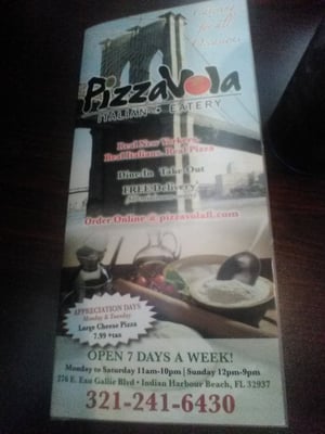 Menu photo 2 PizzaVola Indian Harbour Beach, FL Menu photo 2 PizzaVola Indian Harbour Beach, FL