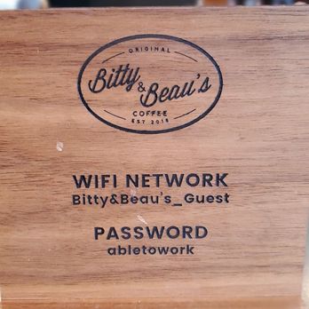 Bitty & Beau's Coffee - Look at their wifi password......"abletowork" - Coffee & Tea Near Me - Bethlehem, Pennsylvania