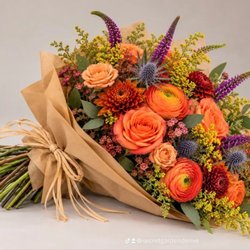 Secret Garden - Autumn Elegance -Hand-tied fall bouquet. Order now at: Secretgardendenver.com