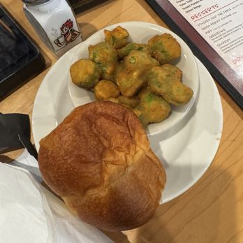 Kravings - Dinner roll and okra - Comfort Food Near Me - Tulsa, Oklahoma