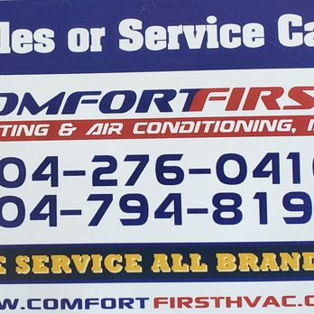 Comfort First Heating & Air Conditioning - Heating & Air Conditioning/HVAC Near Me - Midlothian, Virginia Comfort First Heating & Air Conditioning - Heating & Air Conditioning/HVAC Near Me - Midlothian, Virginia