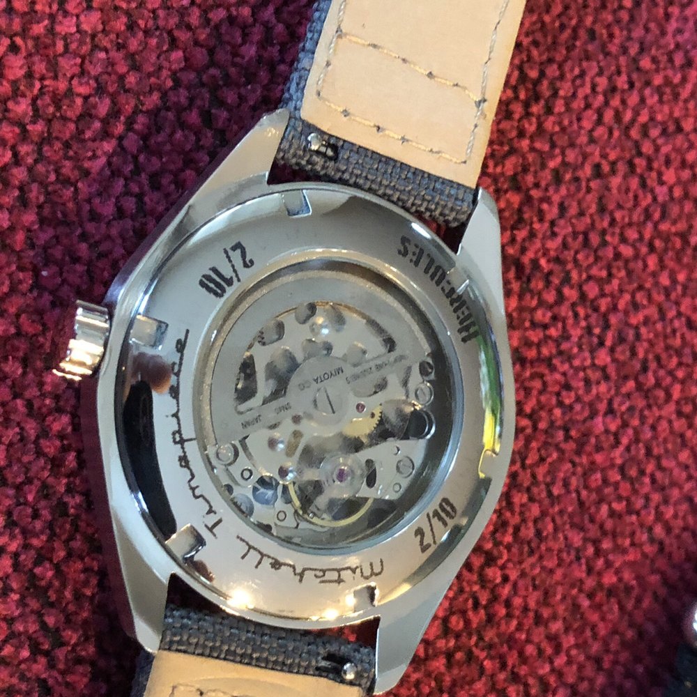 Steel watch case back