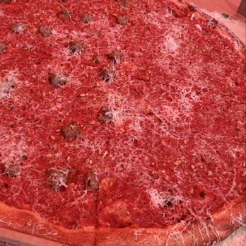 Leonardi’s Pizza - Tomato pie...half with sausage. Perfectly cooked with a perfect crust! - Pizza Near Me - North Palm Beach, Florida Leonardi’s Pizza - Tomato pie...half with sausage. Perfectly cooked with a perfect crust! - Pizza Near Me - North Palm Beach, Florida