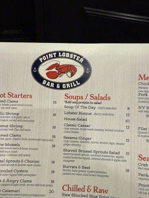 Menu photo 2 Point Lobster Bar & Grill Point Pleasant Beach, NJ