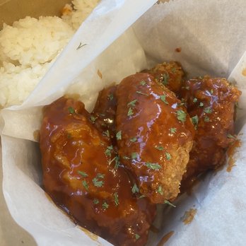 Vons Chicken - Yangnyum combo with white rice - Korean Near Me - Rancho Cordova, California Vons Chicken - Yangnyum combo with white rice - Korean Near Me - Rancho Cordova, California