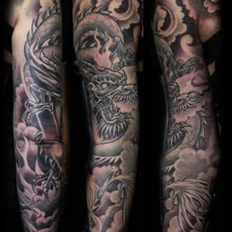 Dragon sleeve done by Todo at ABT Tattoo