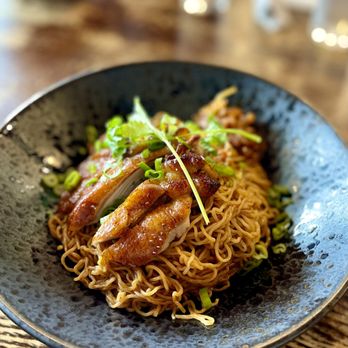 Noodle Station - Roast Duck w/ Dried Egg Noodles in XO Sauce - Asian Fusion Near Me - Daly City, California Noodle Station - Roast Duck w/ Dried Egg Noodles in XO Sauce - Asian Fusion Near Me - Daly City, California