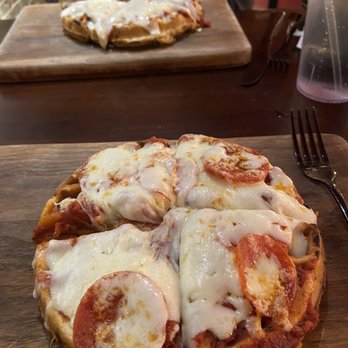 Koma Bistro - Pepperoni & cheese waffle pizza - Beer Bar Near Me - Mobile, Alabama Koma Bistro - Pepperoni & cheese waffle pizza - Beer Bar Near Me - Mobile, Alabama