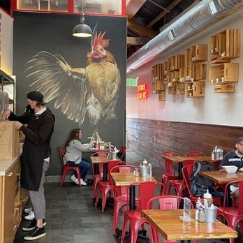 Proposition Chicken - Decent size dinning area, entrance via both California & the Parking in back - Chicken Wings Near Me - San Francisco, California Proposition Chicken - Decent size dinning area, entrance via both California & the Parking in back - Chicken Wings Near Me - San Francisco, California