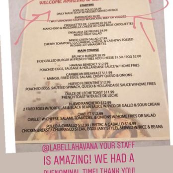 La Bella Havana - Brunch Menu! - Cuban Near Me - Yonkers, New York La Bella Havana - Brunch Menu! - Cuban Near Me - Yonkers, New York