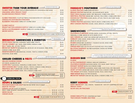 Menu photo 8 Panagio's All Day Grill Toronto, ON