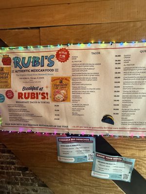 Menu photo 1 Rubi's Chicago, IL