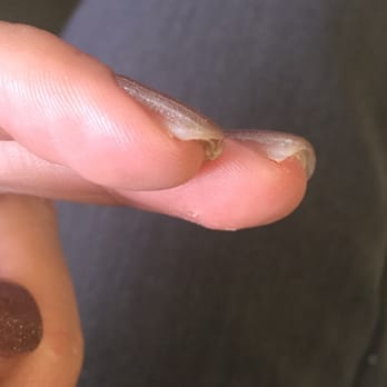 Mohegan Nail Spa - Polish not all the way to the edge. - Nail Salons Near Me - Omaha, Nebraska