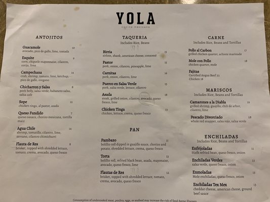 YOLA cocina mexicana by null