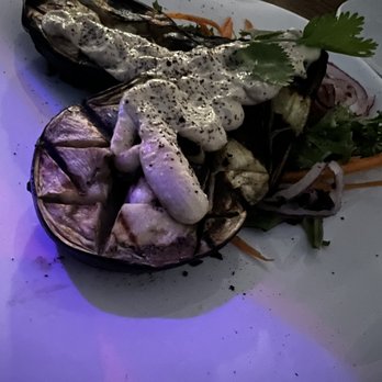 Chimichurri - Grilled eggplant w a yogurt sauce - Spanish Near Me - Sant Josep de sa Talaia, PM Chimichurri - Grilled eggplant w a yogurt sauce - Spanish Near Me - Sant Josep de sa Talaia, PM