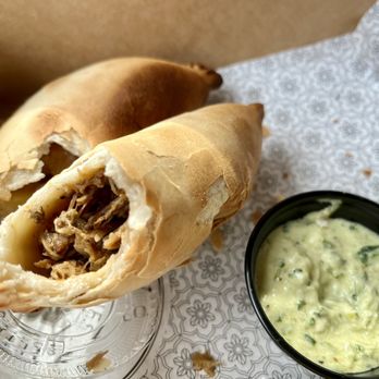 The Royal Pasty Co - Pork empanada and salsa - Empanadas Near Me - San Antonio, Texas The Royal Pasty Co - Pork empanada and salsa - Empanadas Near Me - San Antonio, Texas